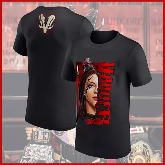 Stephanie Vaquer Split Face T-Shirt Black Fans Gift