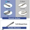 thumbnail image 3 of Unique Bargains 9/64" (3.5mm) 20ft (6M) 304 Stainless Steel Cable Wire Rope 7 x 19 Strands for Decking Railings, 3 of 5
