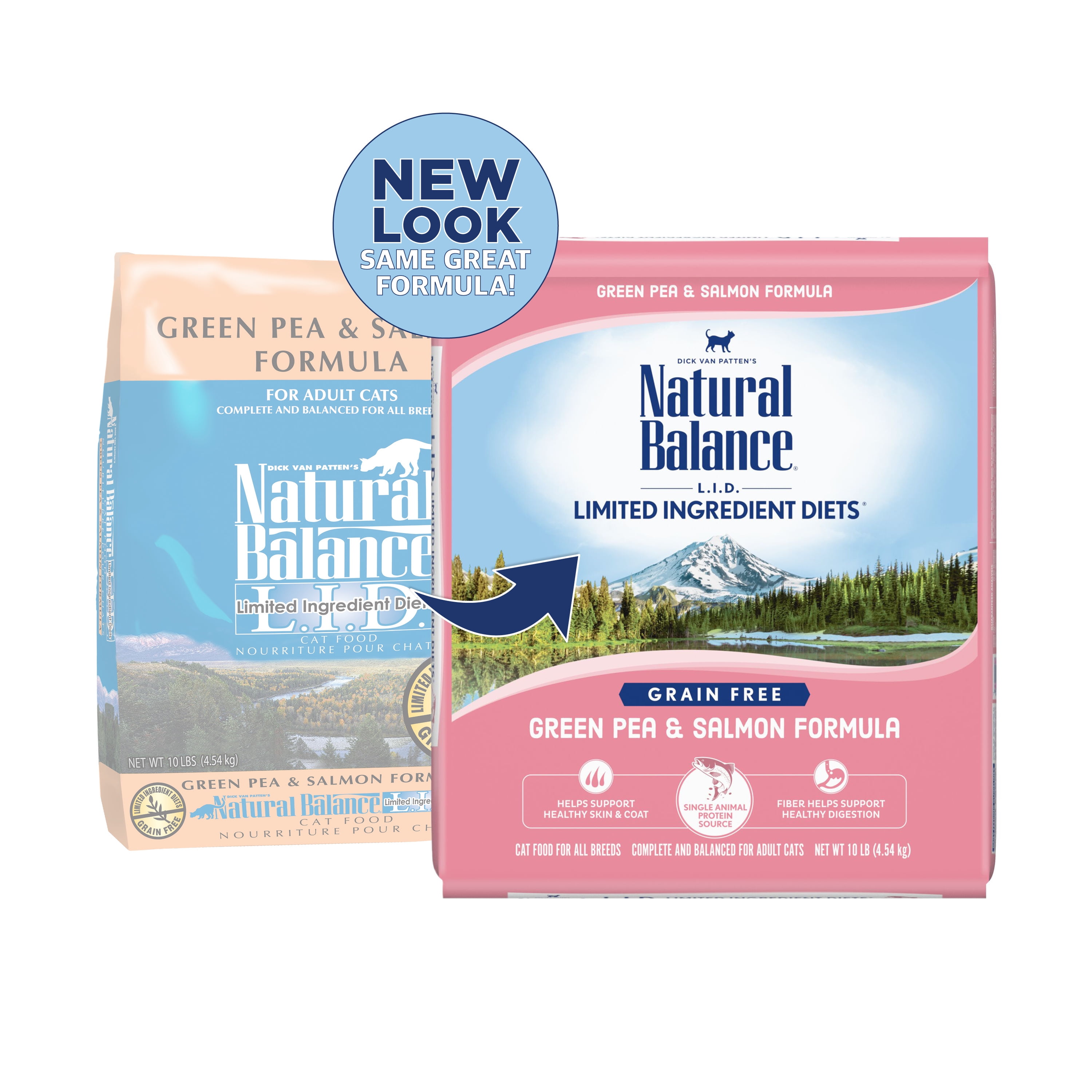 Natural Balance Pet Foods L.I.D. Dry Cat Food Green Pea Salmon 10 lb Walmart
