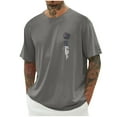 thumbnail image 1 of Tops para hombre, blusas y camisas de cuello redondo y manga corta para hombre, blusas casuales de cuello redondo con estampado de moda para hombre, blusas de cuello redondo y manga corta, camisas par, 1 of 5