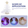 thumbnail image 2 of Lámpara de mesa LED con forma de árbol de Navidad brillante, luz nocturna USB, RGB, 7 colores intermitentes, lámpara decorativa de noche para el hogar, regalos de Navidad (punta dorada del árbol), 2 of 7