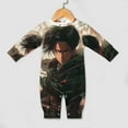 thumbnail image 4 of Attack On Titan Baby Romper Toddler Long Sleeve Bodysuit Soft Skin-Friendly Jumpsuit Outfit with Snap Crotch 9-12M, 4 of 8