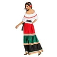thumbnail image 4 of XDZJLR Womens Dresses formal Mexican Adult Traditional Senorita Blouse Dance Dress, 4 of 7