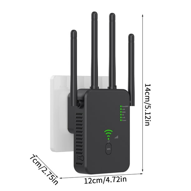 Neinkie 1 Set Wifi Repeater Plug-Play AC1200M Gigabit High Power