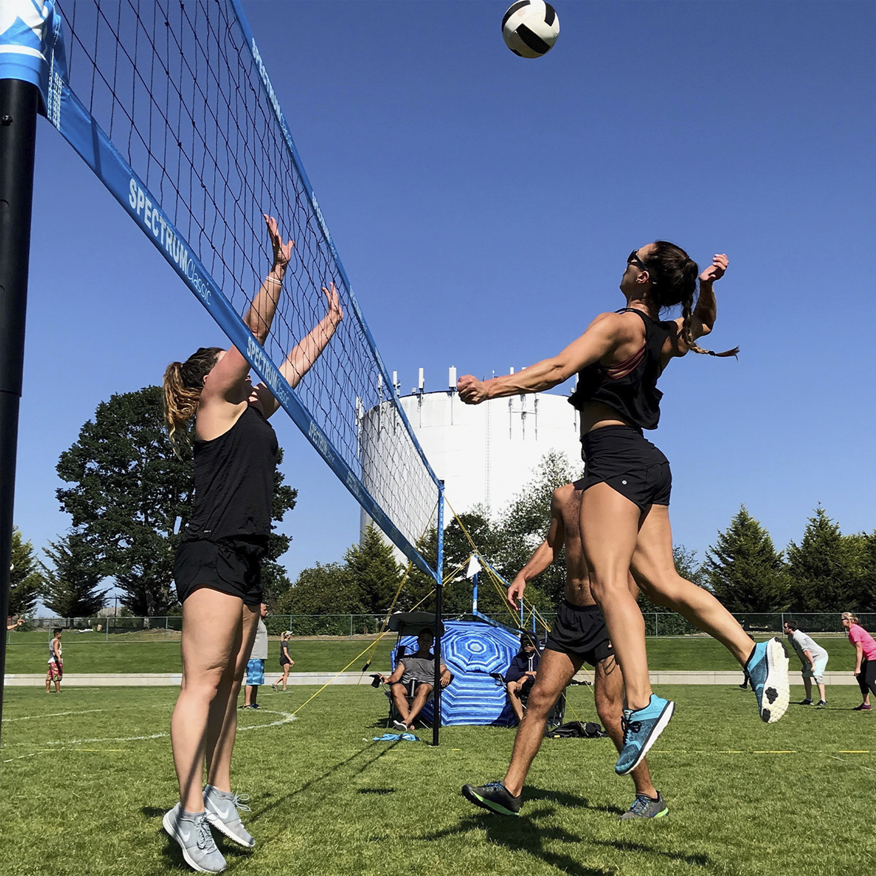 Park & Sun Spectrum Classic Volleyball Net – Professional Adjustable Outdoor Set for Beach, Grass, Backyard