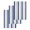 Dark Gray Blue, variant on Navy Blue Stripe Kitchen Dish Towels for Drying Dishes Set of 3, Geometric Grey White Vertical Striped Waffle Weave Microfiber Hand Tea Bathroom Towels Quick Dry & Absorbent Towel 15.7x23.6
