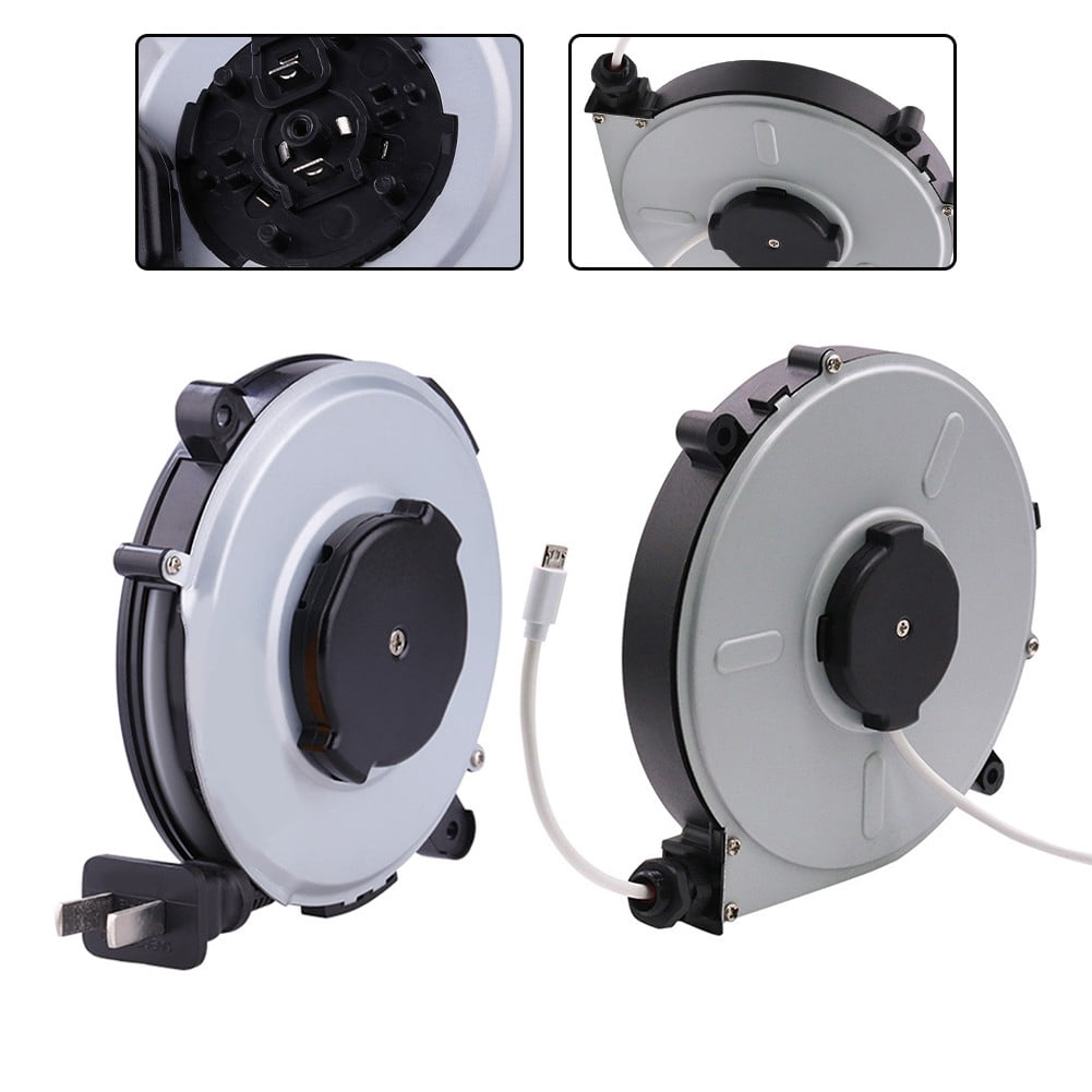 1Pc Auto-Retractable Power Reel Cable 1.8M Extension Cord Reel For Outdoor Camping Wire Power Reel Cable Cover