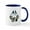 White/Navy Inside, variant on CafePress - Wolf Print Mug - 11 oz Ceramic Mug - Novelty Coffee Tea Cup