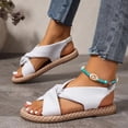 thumbnail image 5 of WAYUTE Sandals for Women Slip On Beach Soft Sole Sandals Lightweight Flat Open Toe Elastic Strap Walking Shoes Trendy Casual Outdoor, 5 of 6