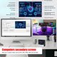 thumbnail image 1 of Dual USB Type-C PC Pantalla secundaria CPU GPU RAM HDD Monitor para Mini ITX (Negro), 1 of 7