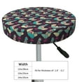 thumbnail image 2 of Uemuo Bohemian Chicken Pattern Round Bar Stool Seat Covers Washable Stool Cushion Slipcover Elastic Bar Chair Covers-12 inch, 2 of 7