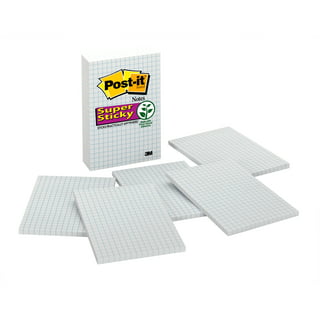 Post-it Super Sticky Notes, 3 in x 3 in, 5 Pads, 2x The Sticking Power, Black, Recyclable (654-5SSSC)