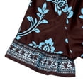thumbnail image 4 of Gamivast Women Boho Shift Dress Floral Print Tie Neck Short Sleeve Tunic Mini Dress Summer Beach Loose Fit Casual Vacation Party Flowy Sun Dress Wear, 4 of 7