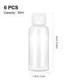 thumbnail image 2 of TAILTOSS 6Pcs Travel Containers 50Ml Plastic Empty Bottles with Caps High Transparency and Easy Dispense, 2 of 8