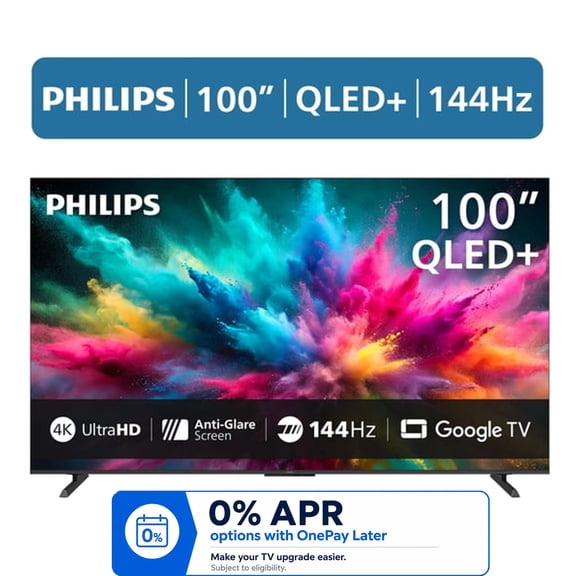 Philips 100" Class QLED  4K UHD (2160p) 144Hz Google Smart TV (100PQL7556/F7)