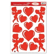 Heart & Cupid Clings Party Accessory (1 count) (13/Sh)