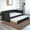 Black, variant on Boyd Sleep New Castle Black Tufted Upholstered Daybed with Trundle Bed, Twin