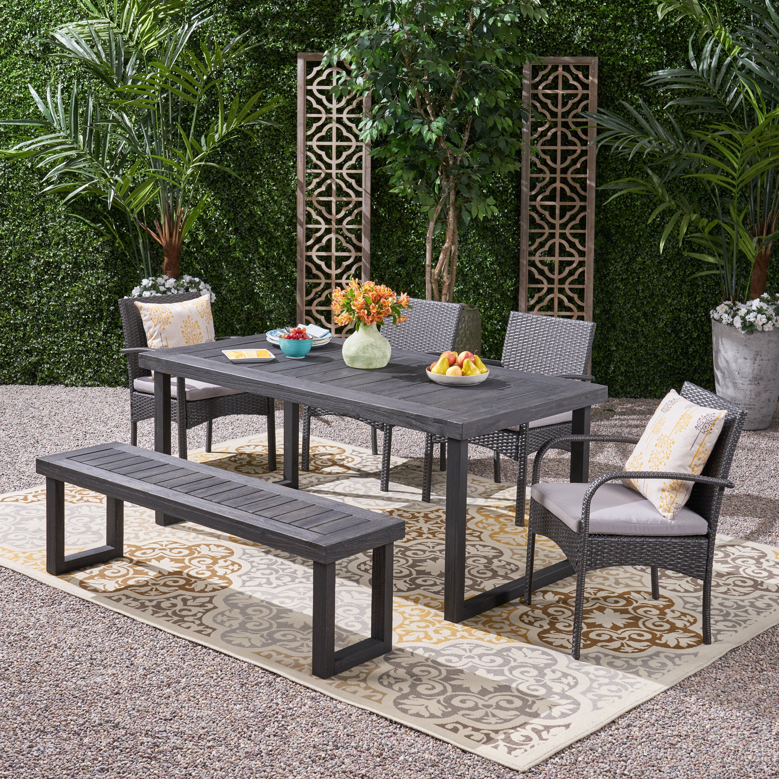 grey acacia wood patio set