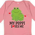 thumbnail image 4 of Inktastic My Poppi Loves Me Grandson Frog Boys Long Sleeve Baby Bodysuit, 4 of 5