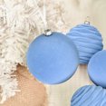 thumbnail image 6 of KCEHTA Blue Christmas Tree Ornaments Velvet Balls, 12 pcs Velvet Christmas Balls Flocked Christmas Tree Ball Ornaments Shatterproof Velvet Christmas Ornaments for Christmas Tree Decorations, 6 of 7