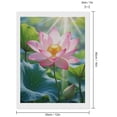 thumbnail image 2 of Diamond Art Kits for Adults, Pink Lotus Bloom Under Sunlight 5D Diamond Painting Kits for Adults Beginners, DIY Full Drill Diamond Painting, Gem Art and Crafts 12x16, 2 of 7