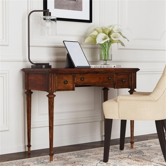 Beaumont Lane Traditional Wood Writing Desk In Antique Cherry