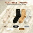 thumbnail image 6 of 5 pairs Womens Solid Mid Calf Socks, Thick Knit Warm Socks for Winter, Soft Breathable Cozy Boot Socks, Gifts for Women, 6 of 9