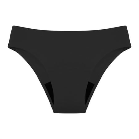 Clearance! HCURIBAD Period Underwear Cotton Underwear Women s Nylon Triangle Panties High Waist Swimsuit Bottoms (Available in Plus Size) Bikini Underwear Seamless Underwear for Women Black L