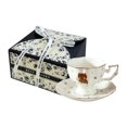 thumbnail image 1 of DOLITY Tasses à Cappuccino avec Soucoupe Tasse à Café en Porcelaine pour Fête Restaurant avec Boîte d'Emballage, 1 of 9
