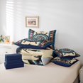 thumbnail image 6 of Manfei Bohemian Feather Aztec 7-Piece Twin Bedding Sets for Teens Female Men,Exotic Style Bedding Comforter Set,Tribal Theme Breathable Sheet Sets,Lightweight Room Decor,Reversible, 6 of 8