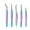 Multicolor, variant on Soumake 5-Piece Eyelash Extension Tweezers – Stainless Steel Precision Tweezers with Straight Carved Fiber Tips for Lash Application