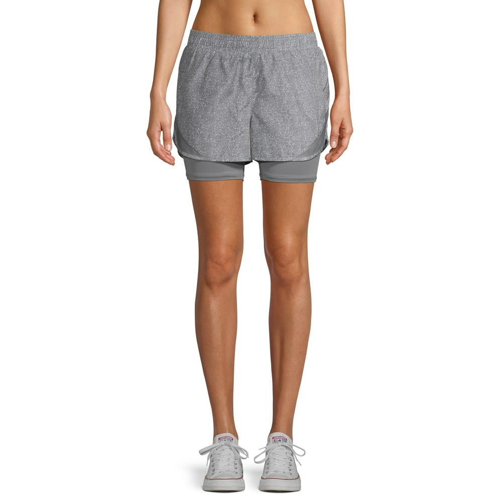 RBX RBX Women's Print Running Shorts with Compression Liner Walmart