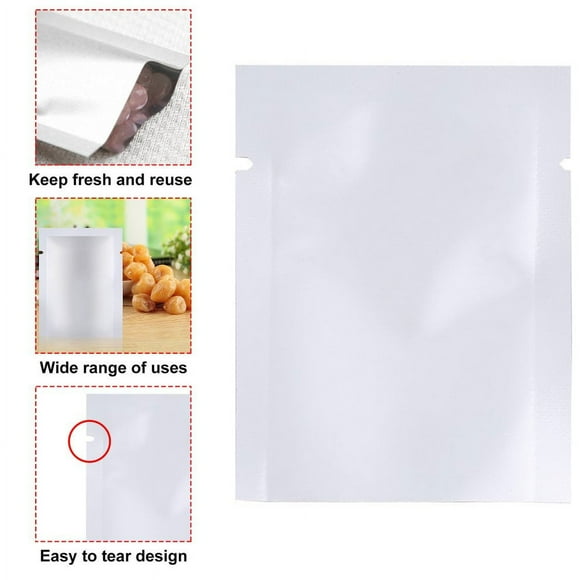 2 PACKS 100pcs Aluminum Foil Mylar Bag Vacuum Sealer Food Storage Package Pouches