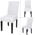 thumbnail image 4 of 6 Pcs Dining Chair Slipcover,High Stretch Removable Washable Chair Seat Protector Cover for Home Party Hotel Wedding Ceremony (White), 4 of 7