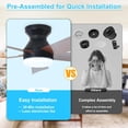 thumbnail image 6 of Modern Ceiling Fan with Light: 42-Inch Black Small Fans for Bedroom Indoor Outdoor - Dimmable Low Profile Ceiling Fans with Remote Control Flush Mount 5 Reversible Black Blades 6 Speeds Timer, 6 of 10