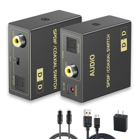 Optical Spdif Toslink to Coaxial or Coaxial to Optical Spdif Toslink Digital Audio Converter Adapter