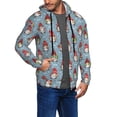 thumbnail image 2 of Goofa Snowflake Christmas gnome Pattern Mens Full-zip Hoodie, Zip-up Pullover Hooded Sweatshirt, Kangaroo Pocket Hoodie Ideal for Daily Wear, Travel, and Home-XX-Large, 2 of 5