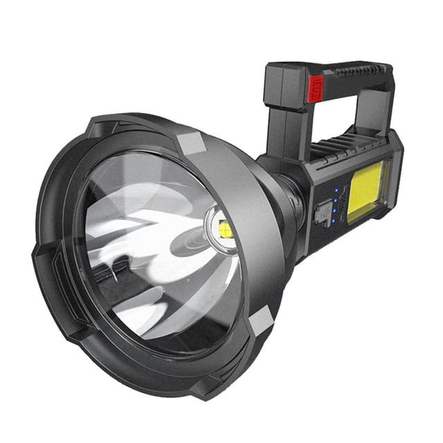 Kyusrd Flashlight USB Rechargeable Portable Light Outdoor LED Emergency Floodlight Bracket Light COB Searchlight