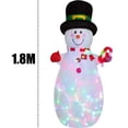 thumbnail image 3 of 1.8 Meters Christmas Inflatable Snowman with Stakes for Party Home Outdoor, 3 of 7