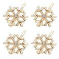 thumbnail image 4 of Miangastore 4Pcs Hair Jewels Snowflake Hair Clips Golden for Mother Birthday Party, 4 of 8