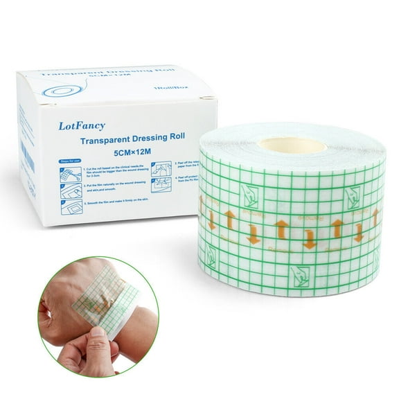 2/4/6 Inch Transparent Film Dressing Roll Wound Adhesive Tape Bandage Waterproof