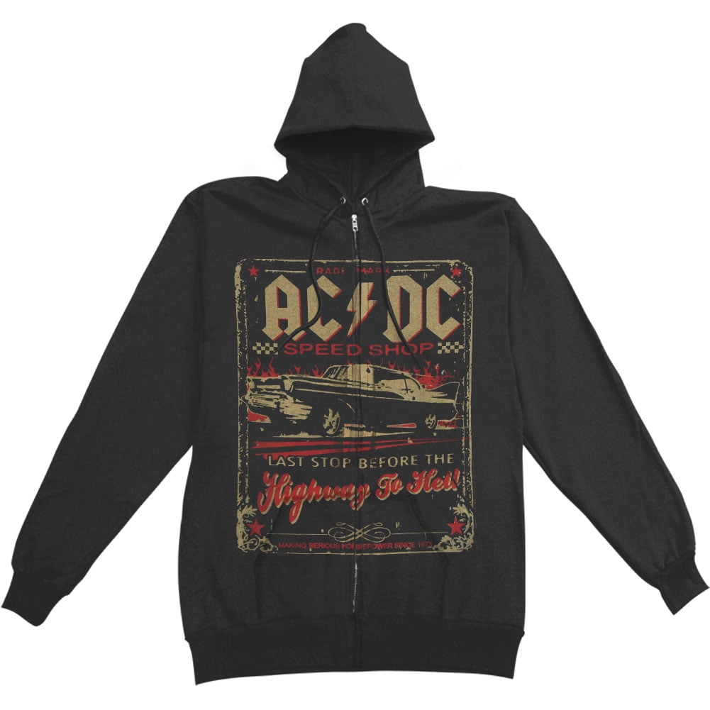 ac dc hoodie bleached