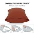 thumbnail image 4 of PiccoCasa 2 Pack Microfiber Pillowcases Soft Pillowcases with Envelope Closure, Non-Standard Rust Red, 4 of 8