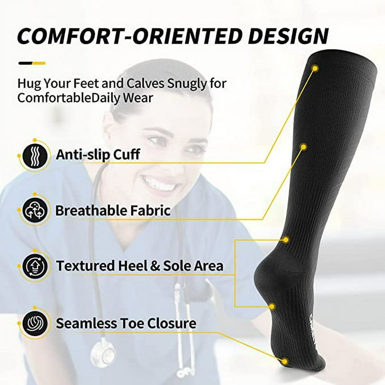 CAMBIVO 3 Pairs Calf Compression Sleeves for Men and Women