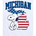 thumbnail image 3 of Peanuts - Michigan American Flag Snoopy - Toddler And Youth Short Sleeve Graphic T-Shirt, 3 of 6