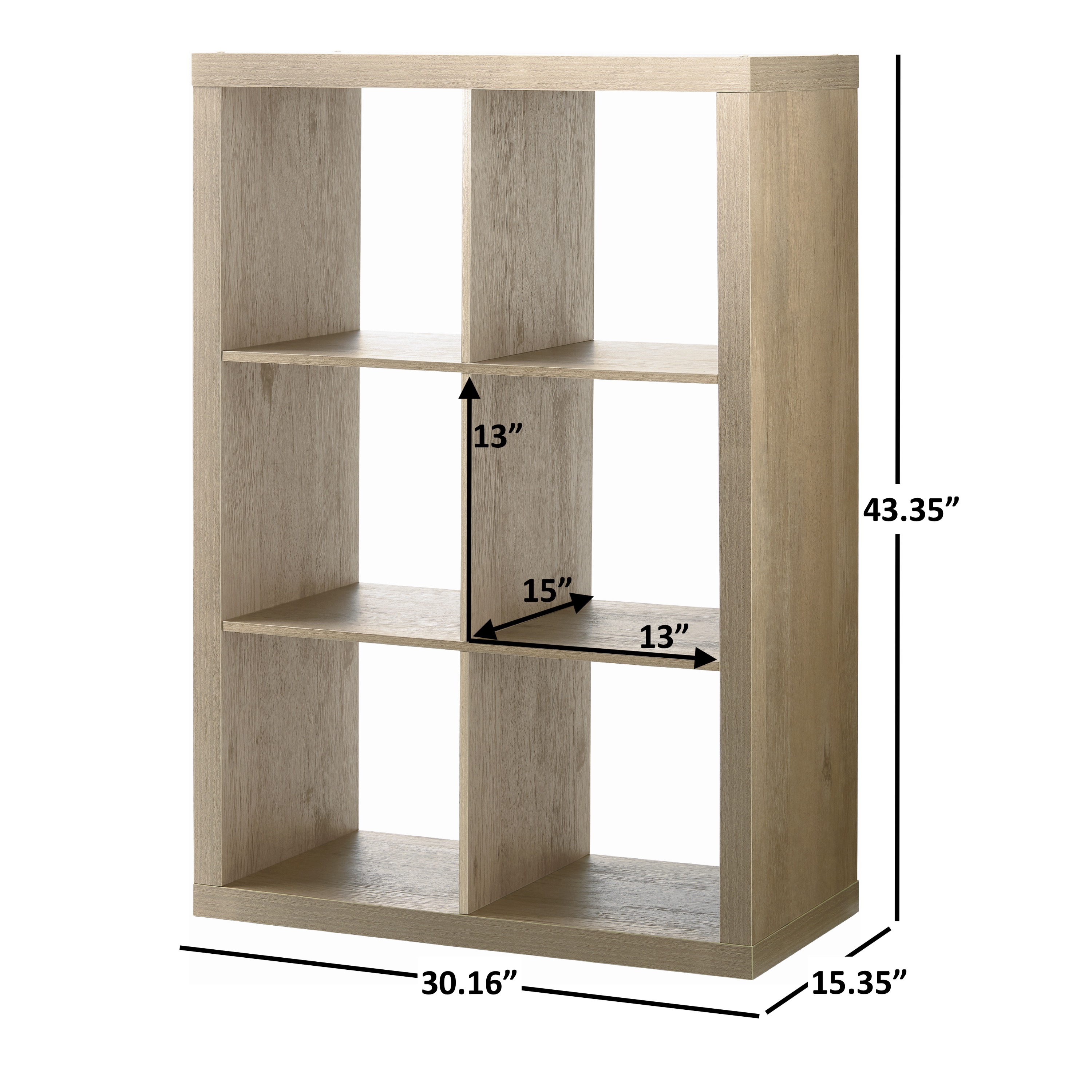 Better Homes & Gardens 6-Cube Storage Organizer, Natural - image 2 of 7