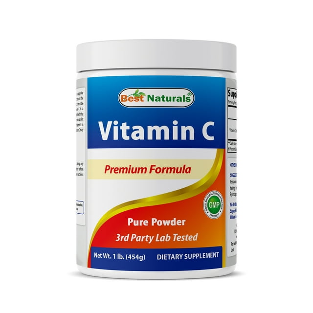 2 Pack Best Naturals Pure Vitamin C Powder 1 Lb (454 Grams) Powder