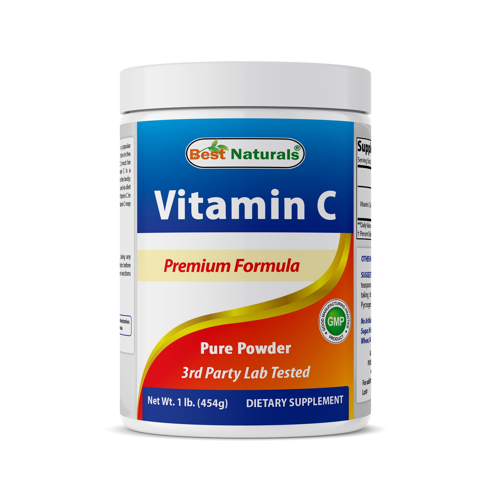 Best Naturals Pure Vitamin C Powder 1 Lb (454 Grams) Powder