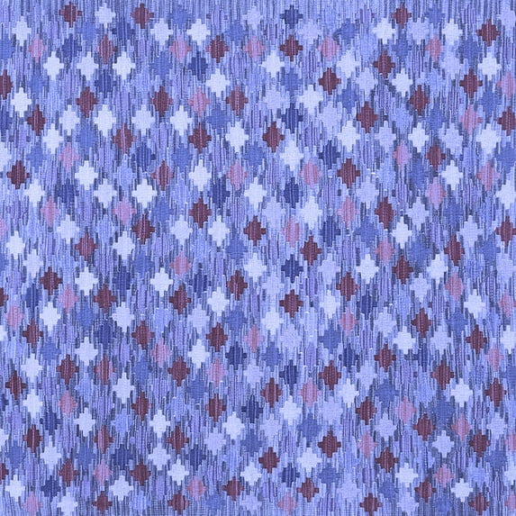 Ahgly Company Indoor Square Southwestern Blue Country Area Rugs, 3' Square