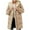 51#Khaki, variant on Dwaogom Womens Fashion Button Fleece Thicken Coat with Hood Winter Warm Jacket Women's Winter Casual Fashion Solid Color Pocket Zippered Tops Reversible Long Cotton Coat